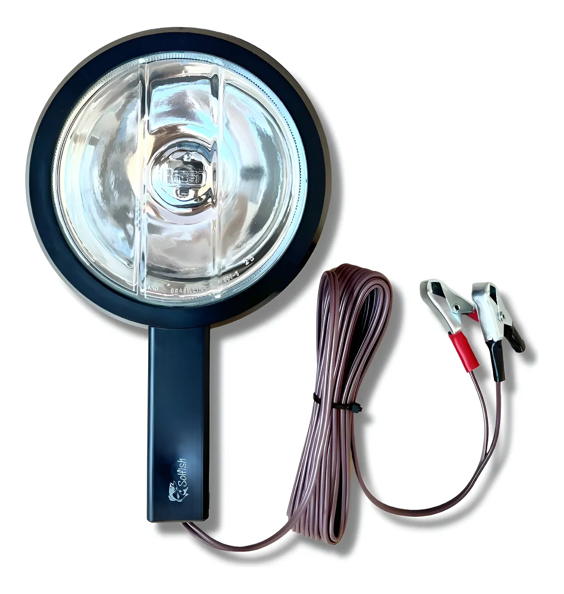 Farol Silibim Cilibrim 12v Capivara H3 Longo Alcance Amarelo Preto