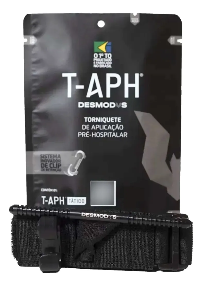 Torniquete Tático Profissional T-aph Desmodus Cor Preto