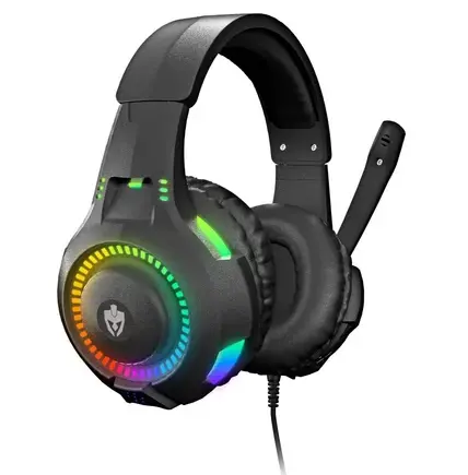 Fone De Ouvido Headset Gamer com Fio Profissional Preto Led Rgb PC USB P2/P3 XBOX PS4 Vídeogame