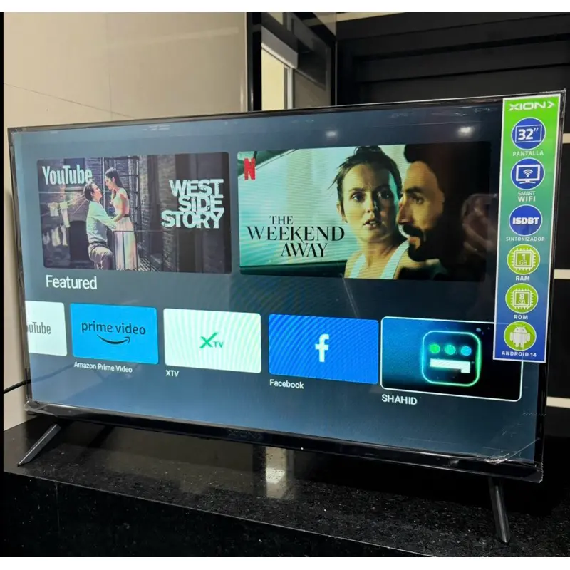 TV LED HD smart 32 polegadas XION RÁPIDA E COMPLETA /YouTube/HDMI/Netflix/Wifi outros