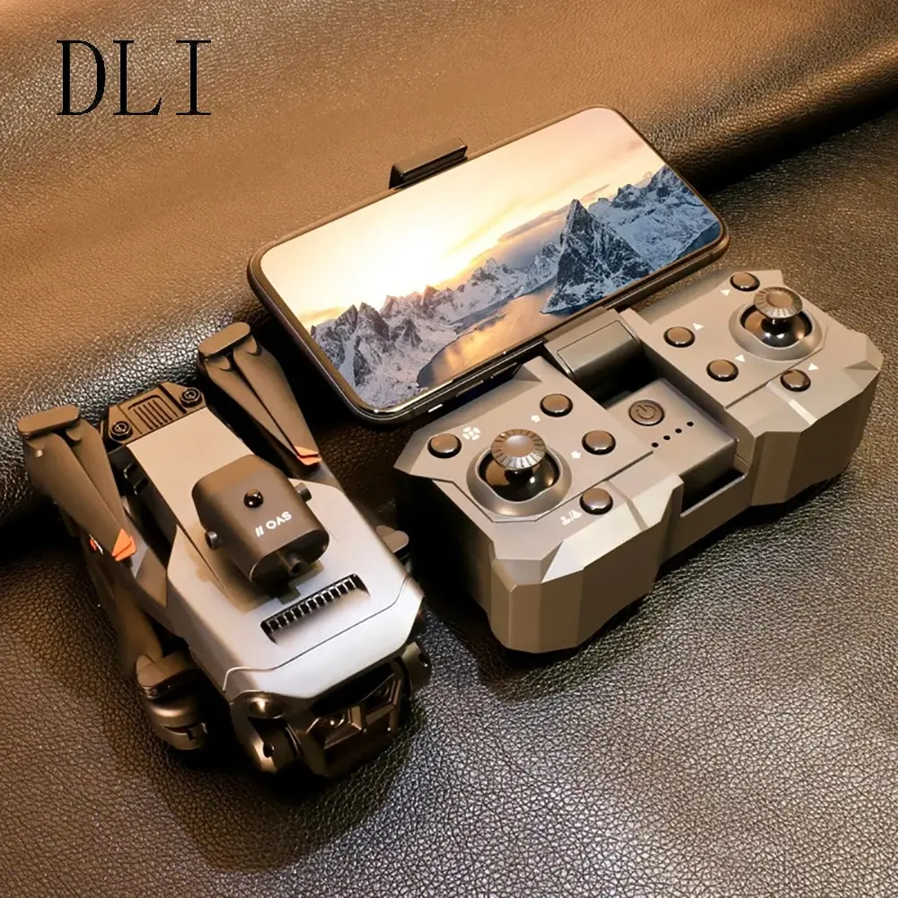 DLI Drone 8k Dual Camera Evitação Obstáculos 360° Roll Com 2.4G  Controle Remoto WIFI